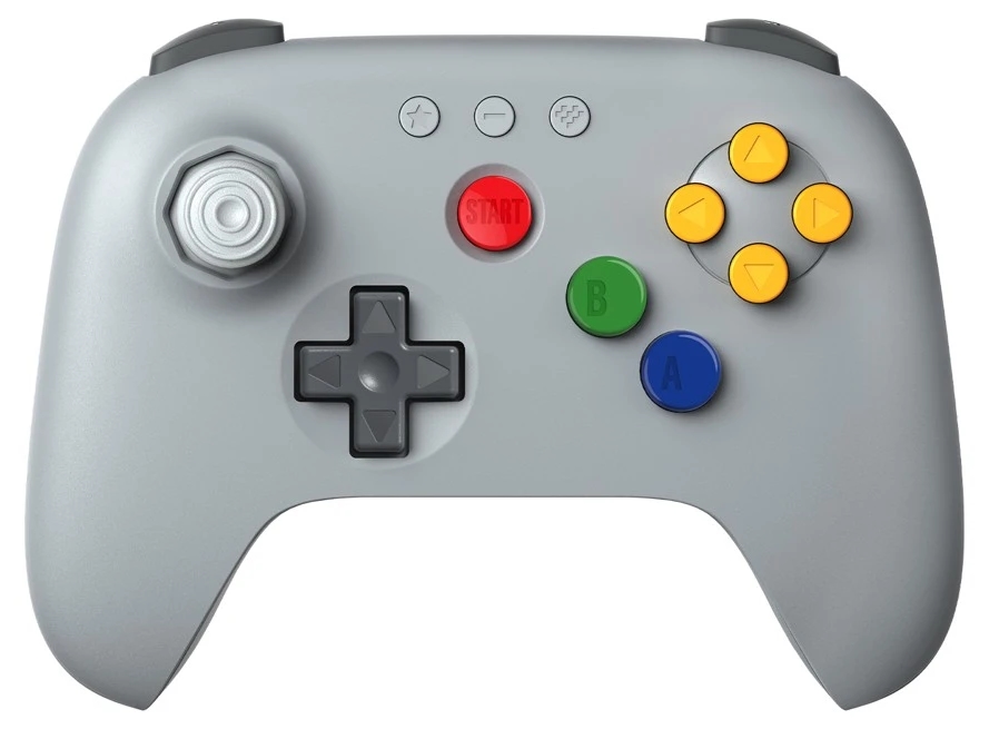 Controler wireless 8BitDo - 64 Wireless 2.4G, gri (N64/Windows)