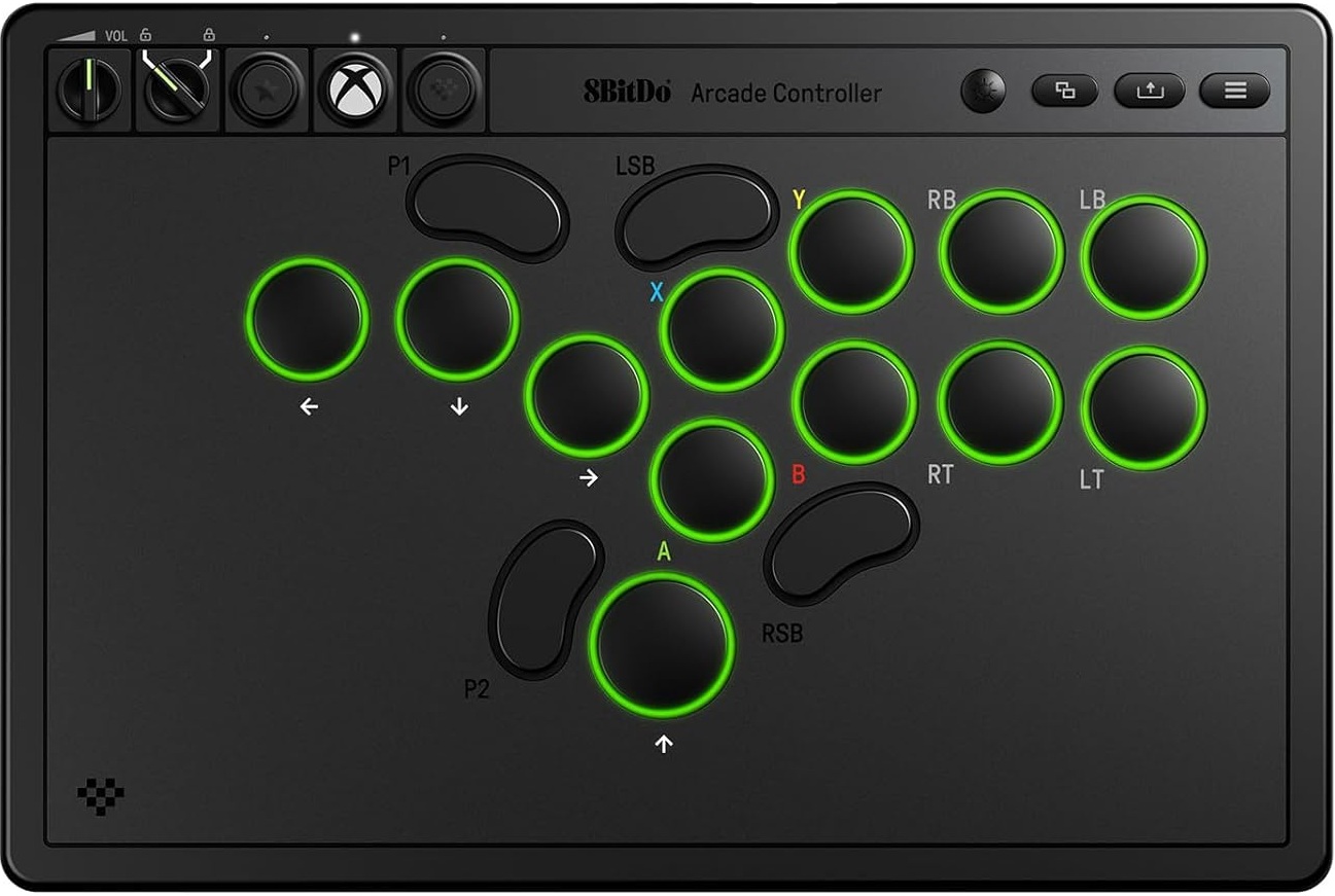 Controller wireless 8BitDo - Arcade, negru(Xbox One/Series X/PC)