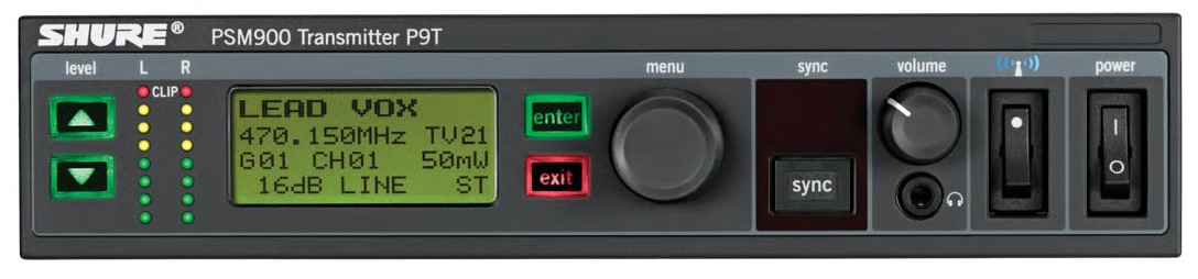 Transmițător wireless Shure - P9TE-G6E, negru