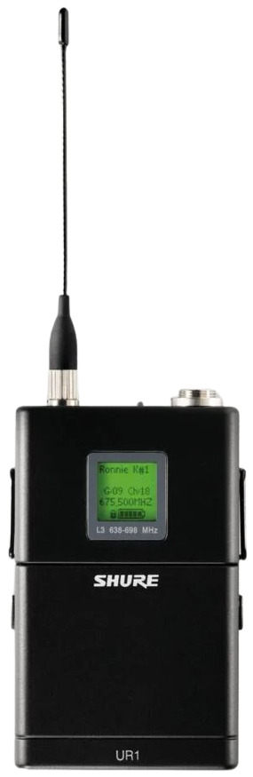 Transmițător wireless Shure - UR1-J5E, negru