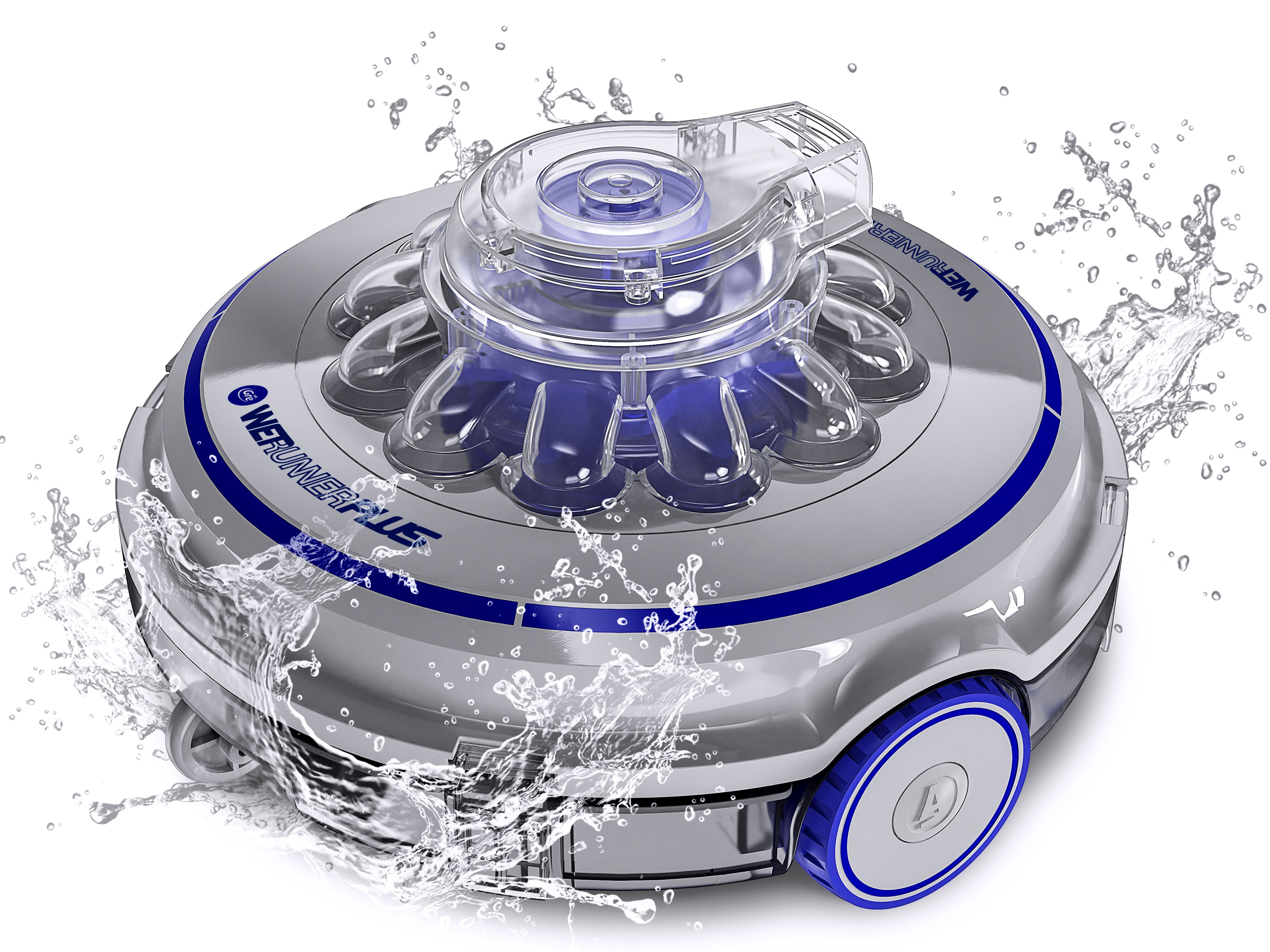 Robot de curățare a piscinei fără fir Gre - Wet Runner Plus, gri/albastru