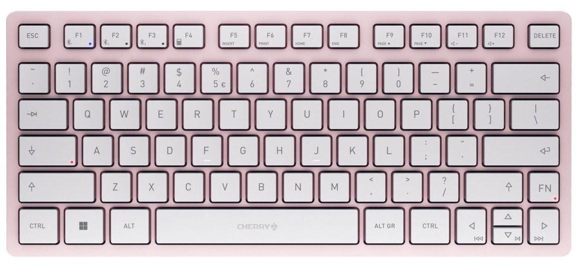 Tastatură wireless Cherry – KW 7100 MINI BT, wireless, multi-device, roz