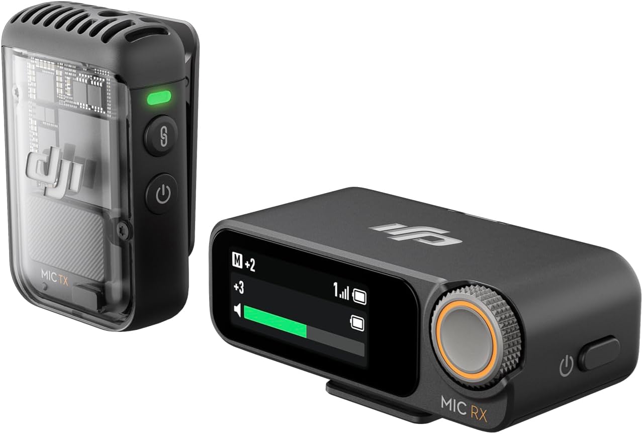 Sistem de microfon wireless DJI - Mic 2 TX + 1 RX, neagră | Ozone.ro