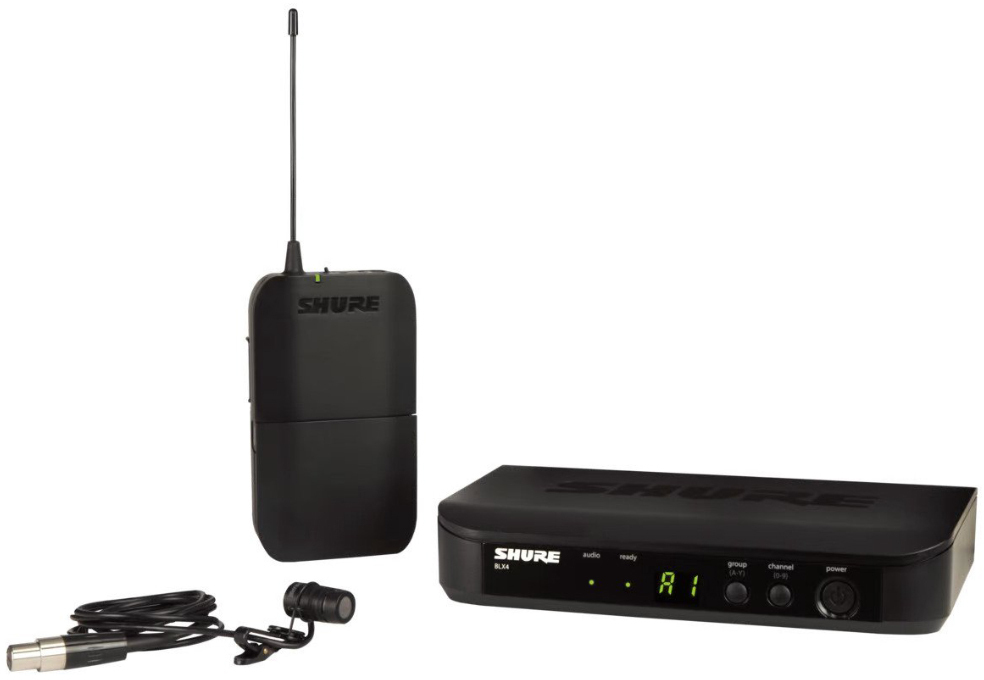 Sistem de microfon wireless Shure - BLX14E/W85-T11, negru