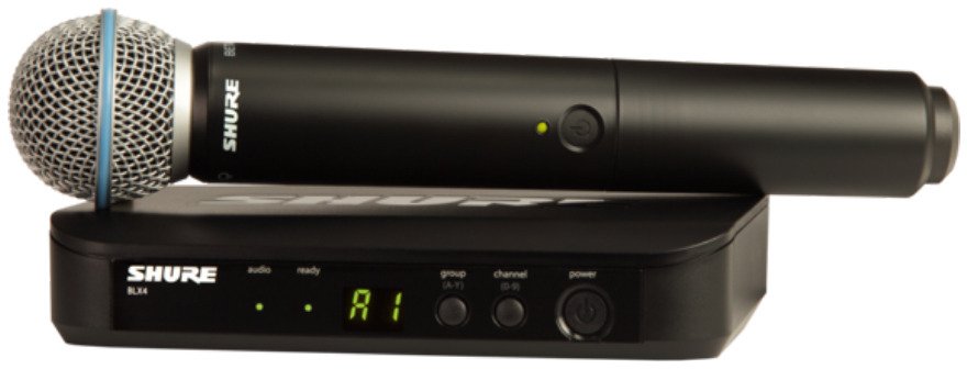 Sistem de microfon wireless Shure - BLX24E/B58-S8, negru