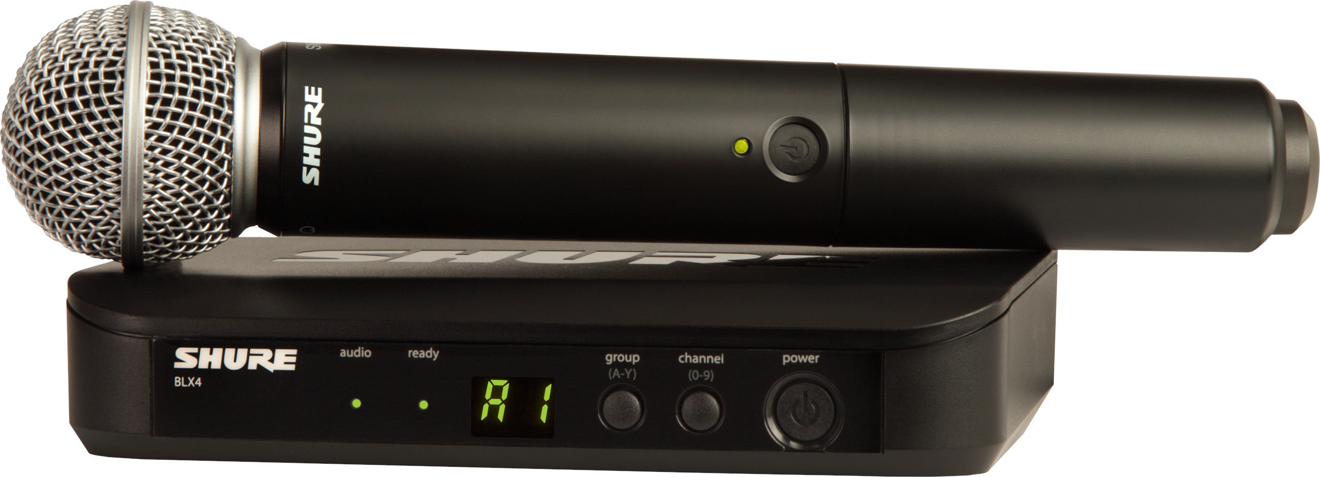 Sistem de microfon wireless Shure - BLX24E/SM58, negru