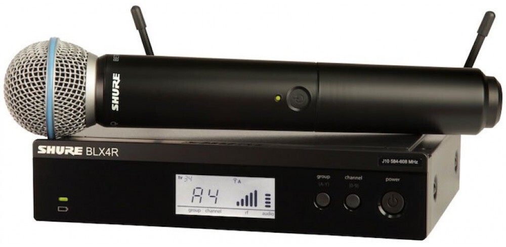 Sistem de microfon wireless Shure - BLX24RE/B58-K3E, negru