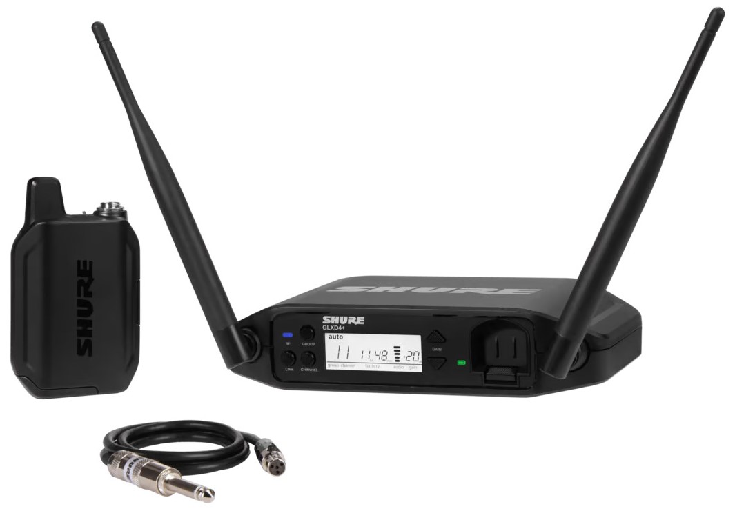 Sistem de microfon wireless Shure - GLXD14+, negru