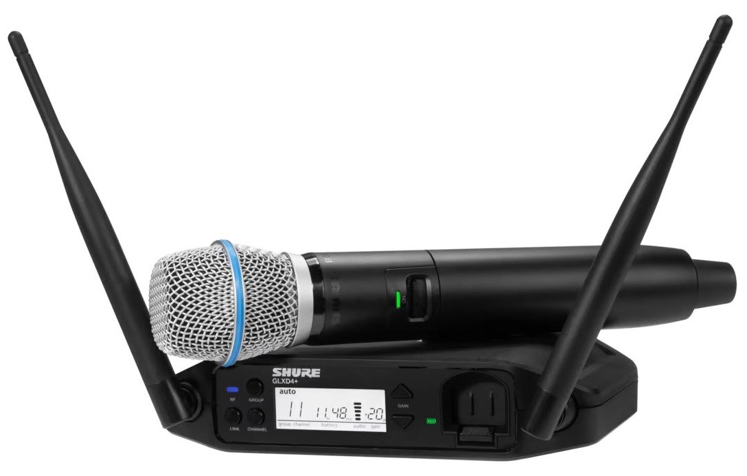 Sistem de microfon wireless Shure - GLXD24+/B87A, negru