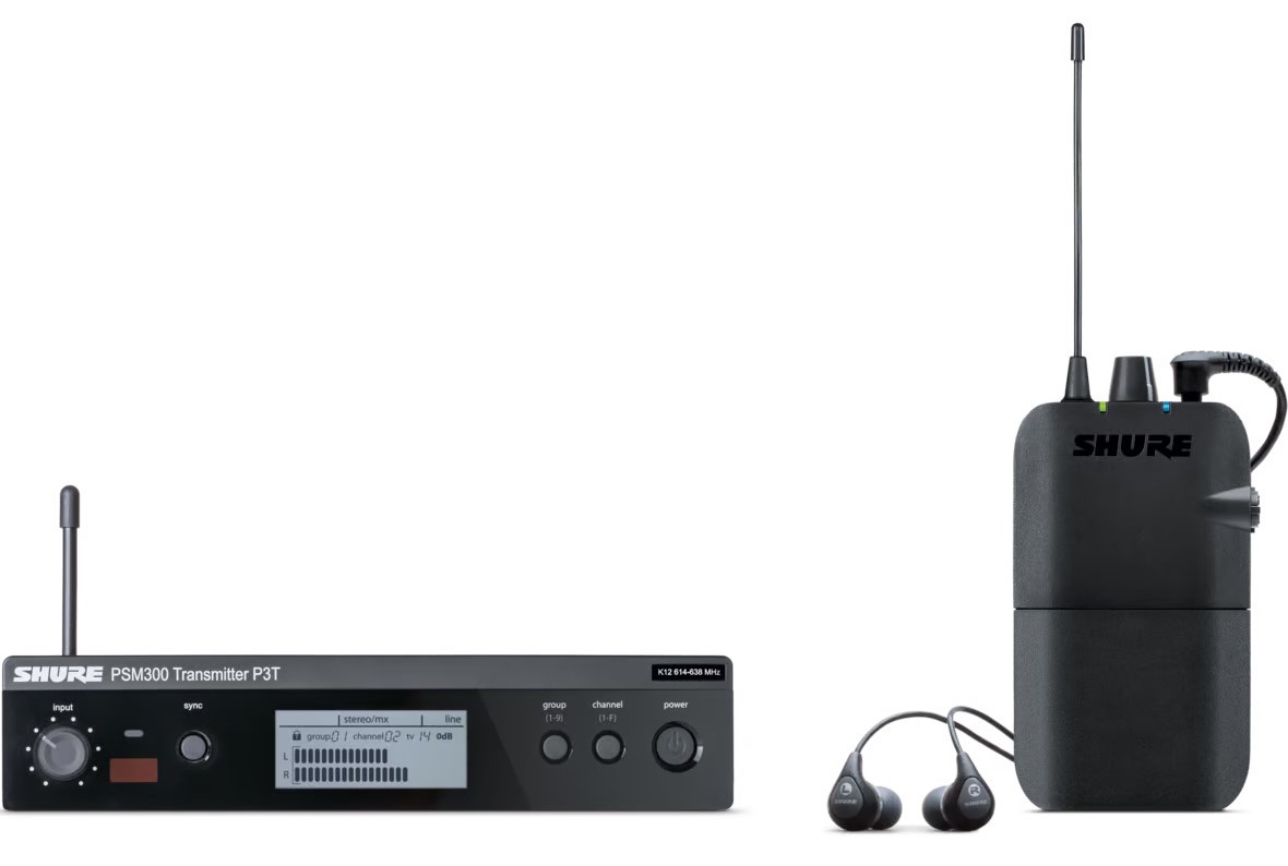 Sistem de microfon wireless Shure - P3TER112GR/L19, negru