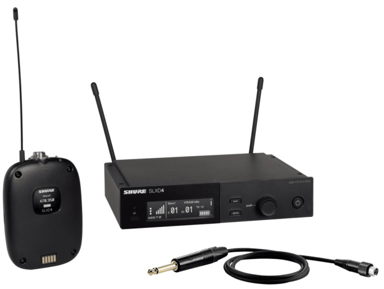 Sistem de microfon wireless Shure - SLXD14E-K59, negru