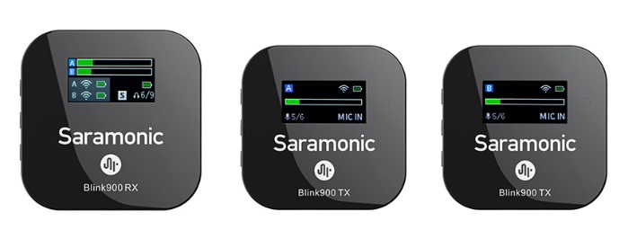 Broșe wireless și receptor cu două canale Saramonic - BLINK 900 B2, negru