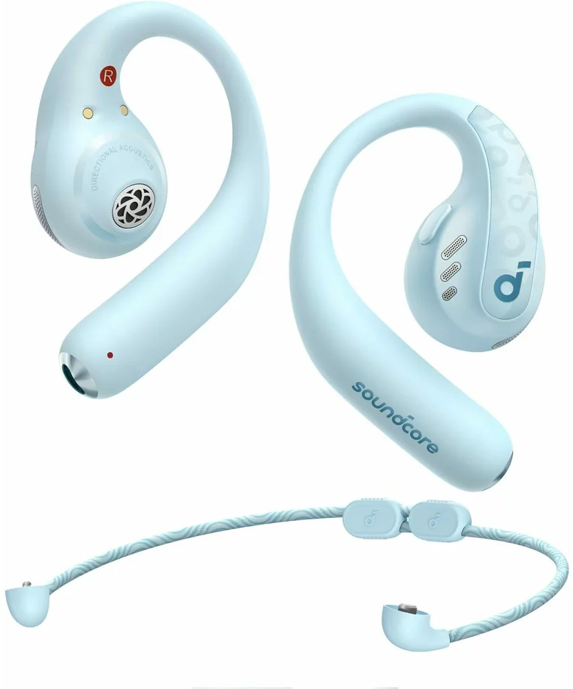 Căști wireless cu microfon Anker - Soundcore AeroFit Pro, TWS, albastre