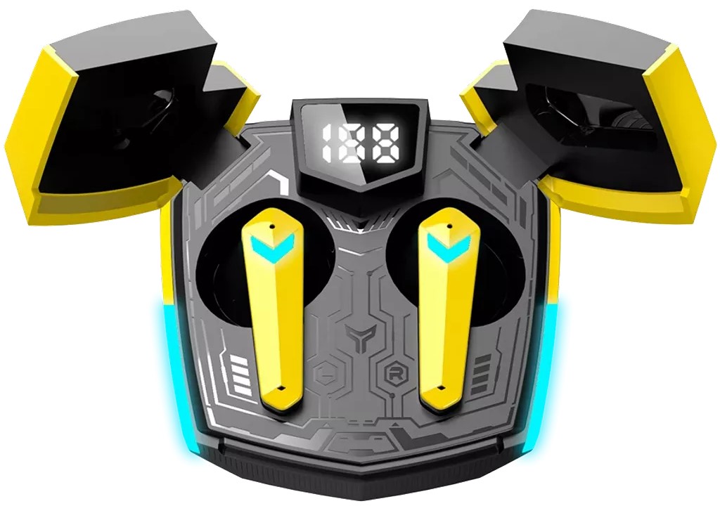 Căști wireless Canyon - DoubleBee GTWS-2, TWS, galben/negru