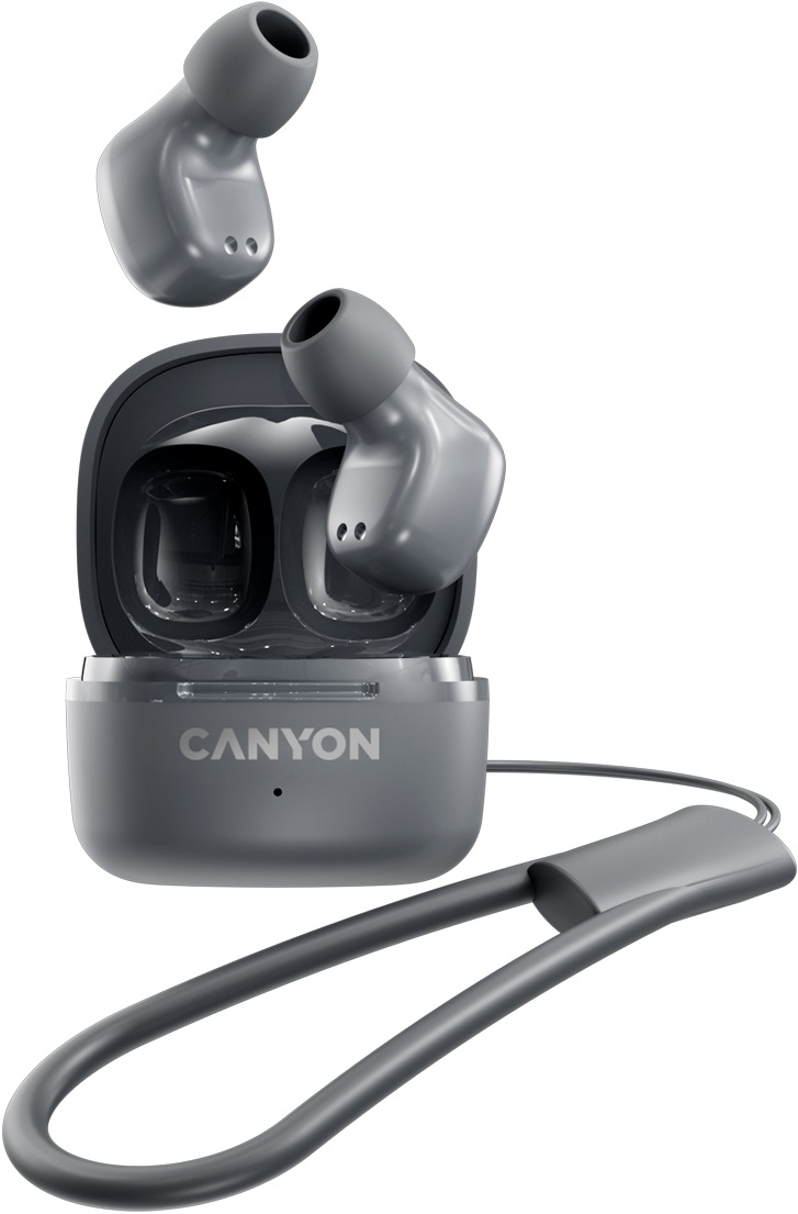 Căști wireless Canyon - OnGo 4 mini, TWS, gri