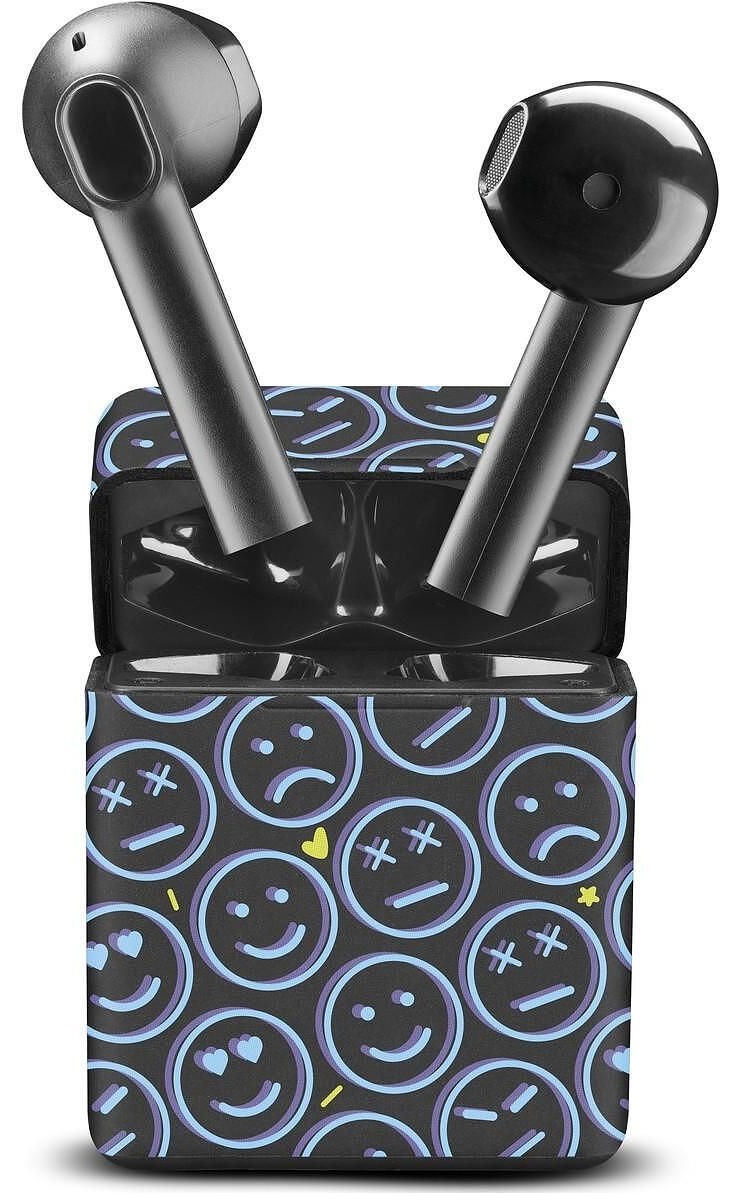 Căști wireless Cellularline - Music Sound Smile, TWS, negre