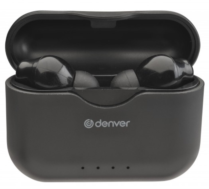 Căști wireless Denver - TWE-37, TWS, negru