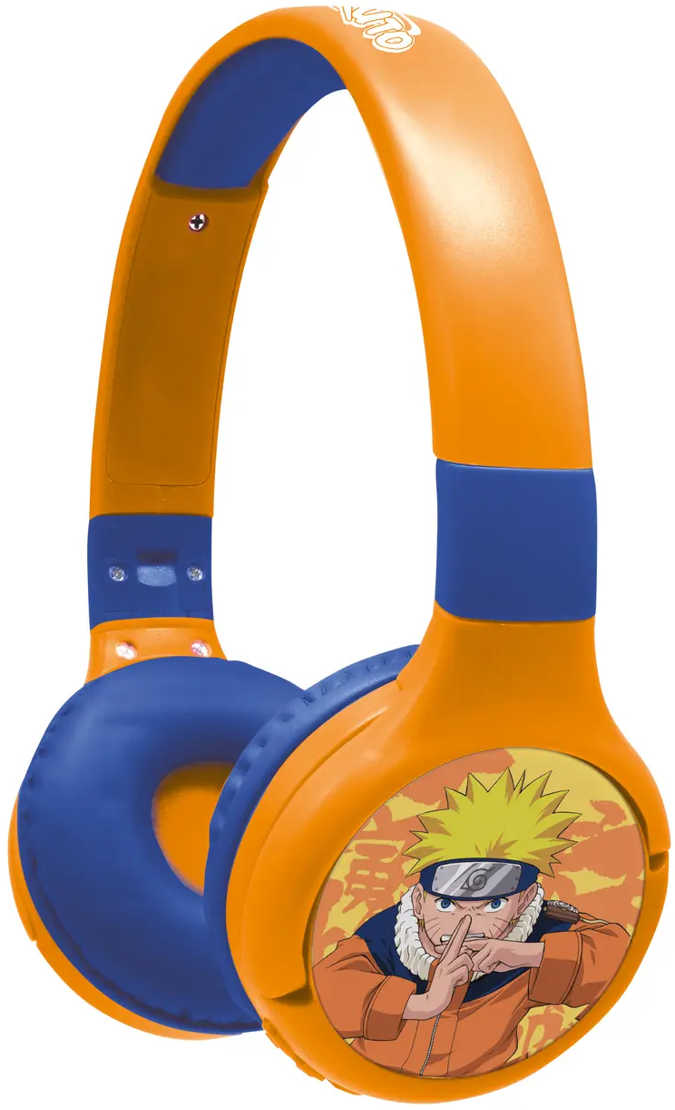 Căști fără fir Lexibook - Naruto 2 in 1 Bluetooth and Wired, portucaliu