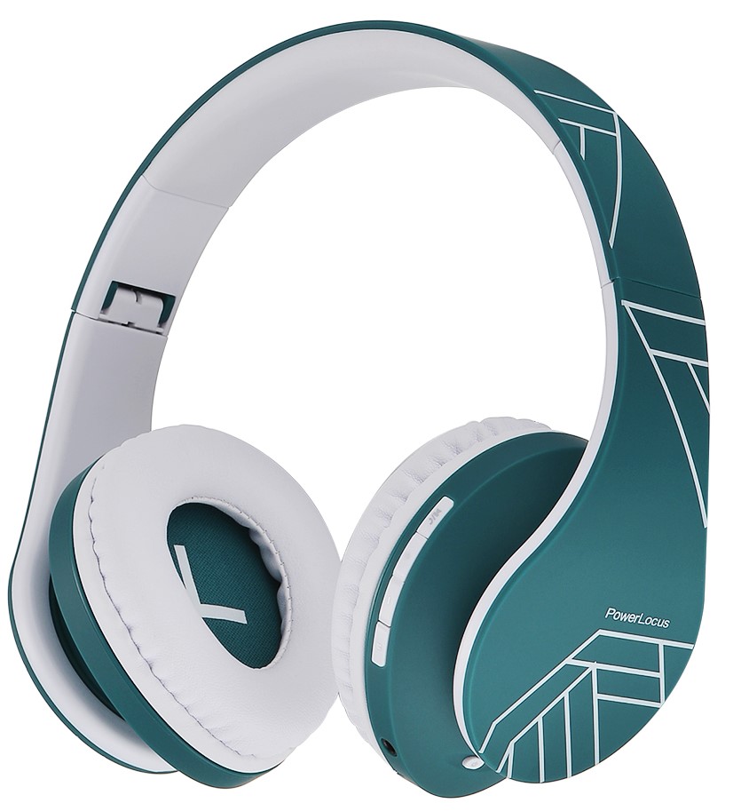 Căști wireless PowerLocus - P2, albe/albastre