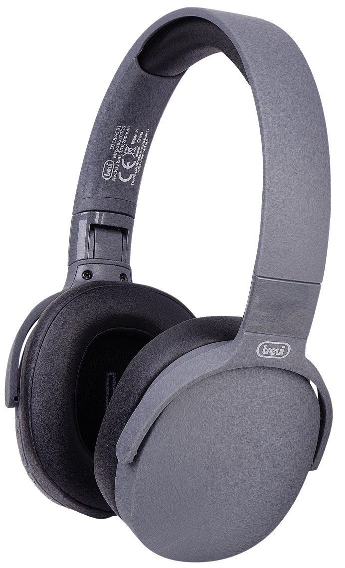 Căști wireless cu microfon Trevi - DJ 12E45 BT, negre/gri