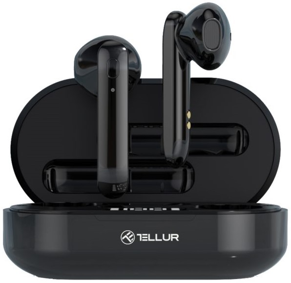 Căști wireless Tellur - Flip, TWS, negre