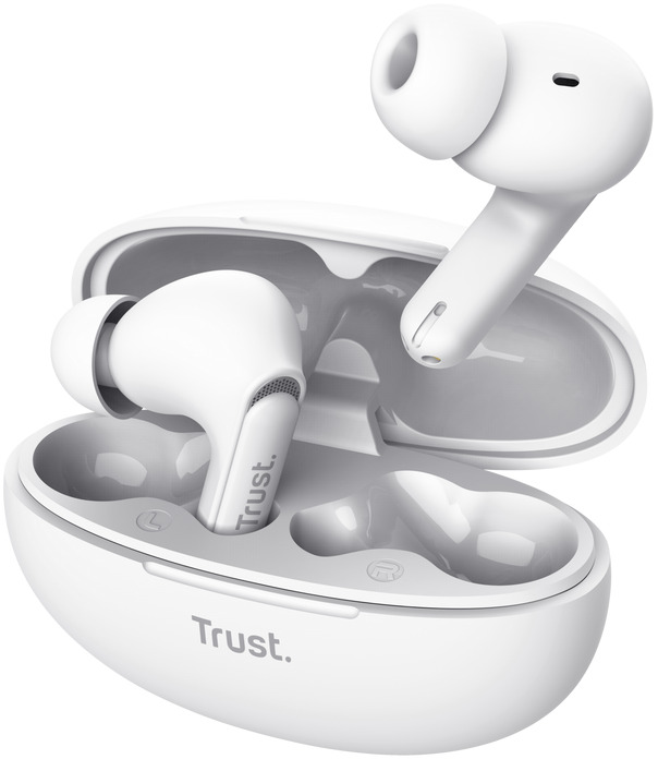 Căști wireless  Trust - Yavi Earbuds, TWS, ENC, albe