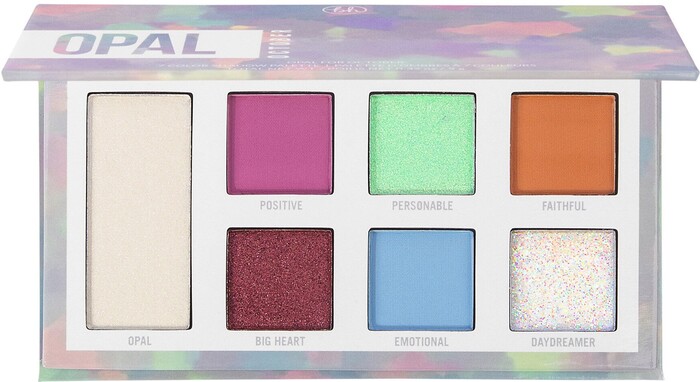 BH Cosmetics Birthstone - Paletă de farduri Opal, 7 culori
