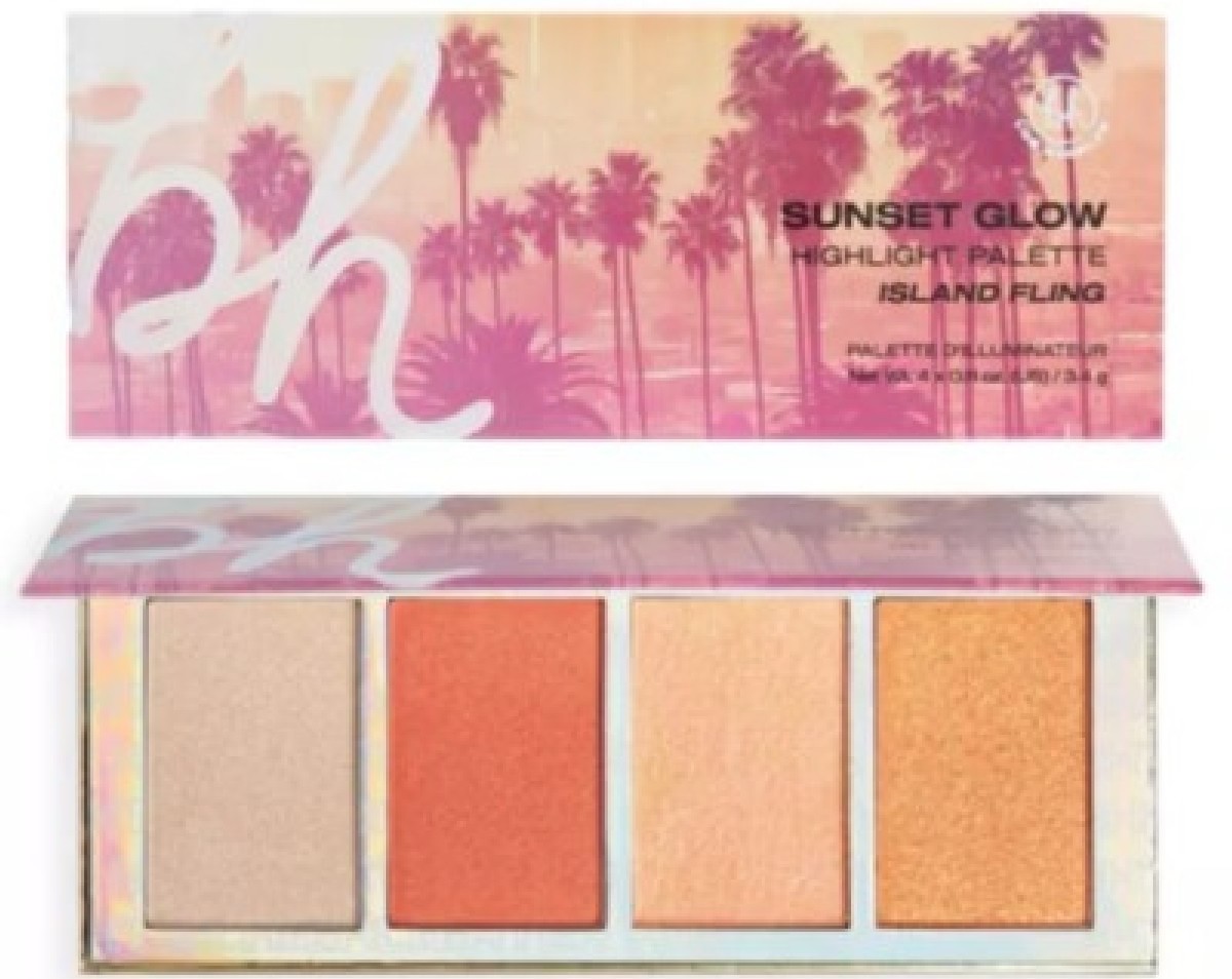 BH Cosmetics Paletă de evidențiator  Los Angeles Sunset Glow, 4 culori