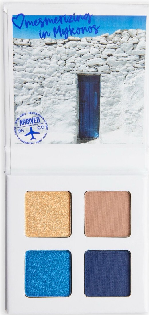 BH Cosmetics Paletă de farduri de pleoape Mesmerizing in Mykonos, Shadow Quad, 4 culori