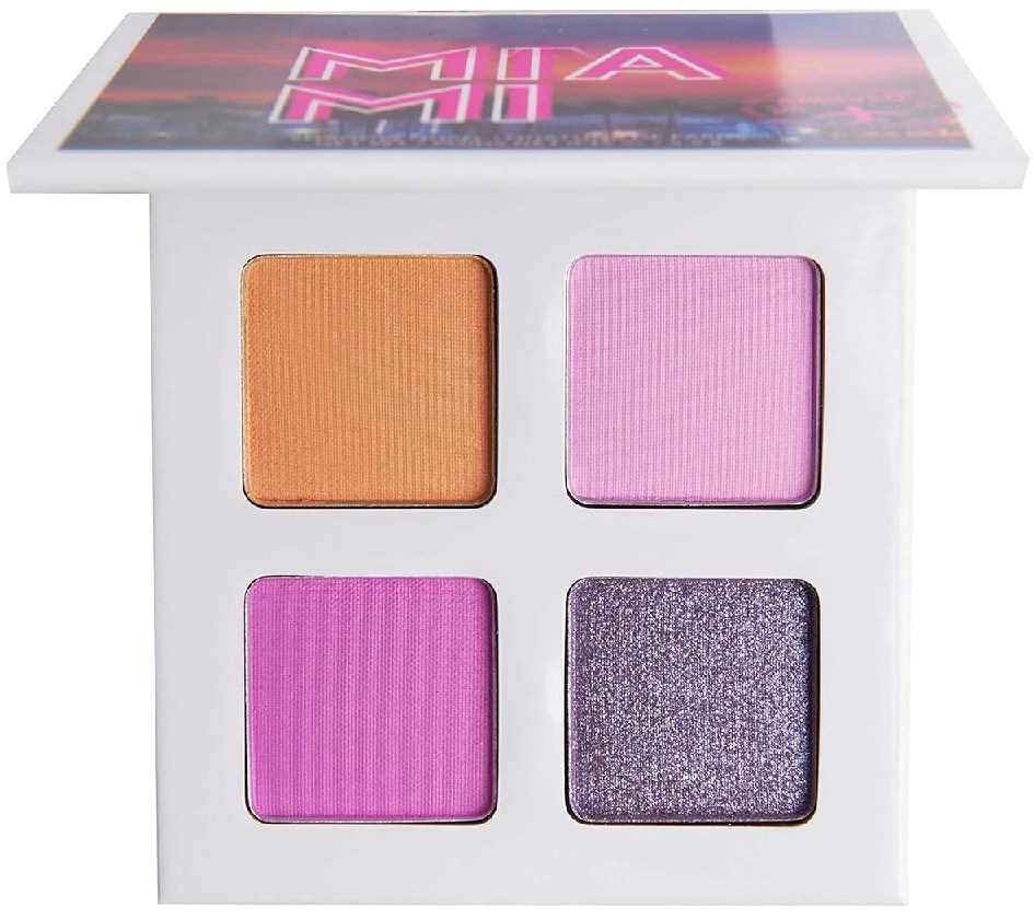 BH Cosmetics Paletă de farduri de pleoape Miami Quad, 4 culori