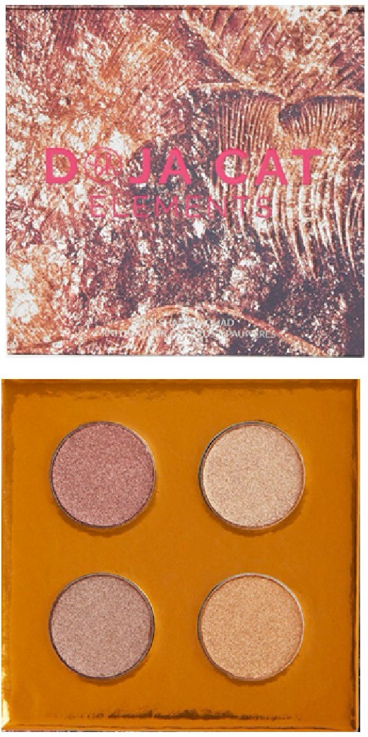 BH Cosmetics x Doja Cat Paletă de farduri de pleoape Elements, Bronze, 4 culori