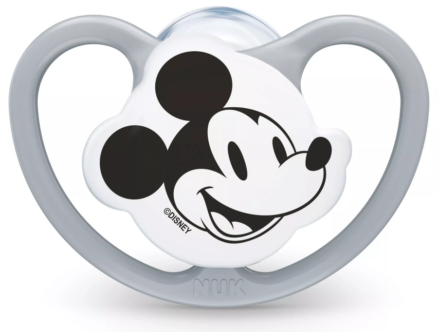 Suzetă NUK Perfect Match Air, Mickey, 6-18 luni, gri