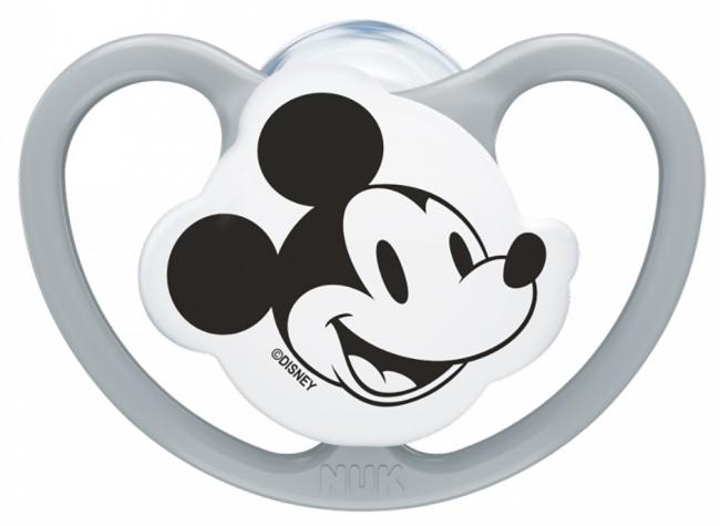 Biberon suzetă NUK Perfect Match - Air, Mickey, Mickey, 0-6 luni, gri