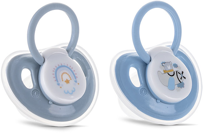 Suzetă cu capac Lorelli My Friend - 2 bucăți, Airy Blue
