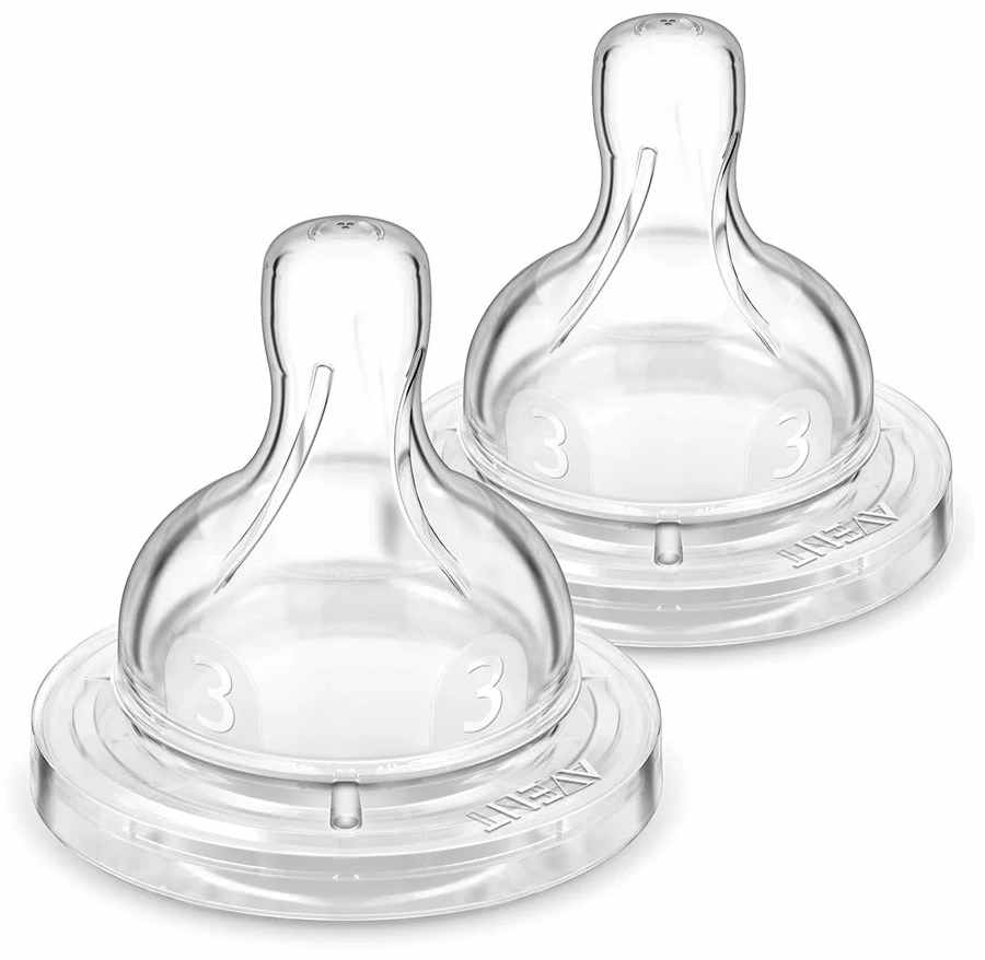 Tetina anti-colici debit lent, 3luni+, SCY763/02, 2 bucati, Avent - imagine 3