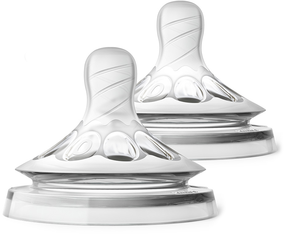 Suzete Philips Avent - Natural, First Flow/lent, 0luni+, 2 buc