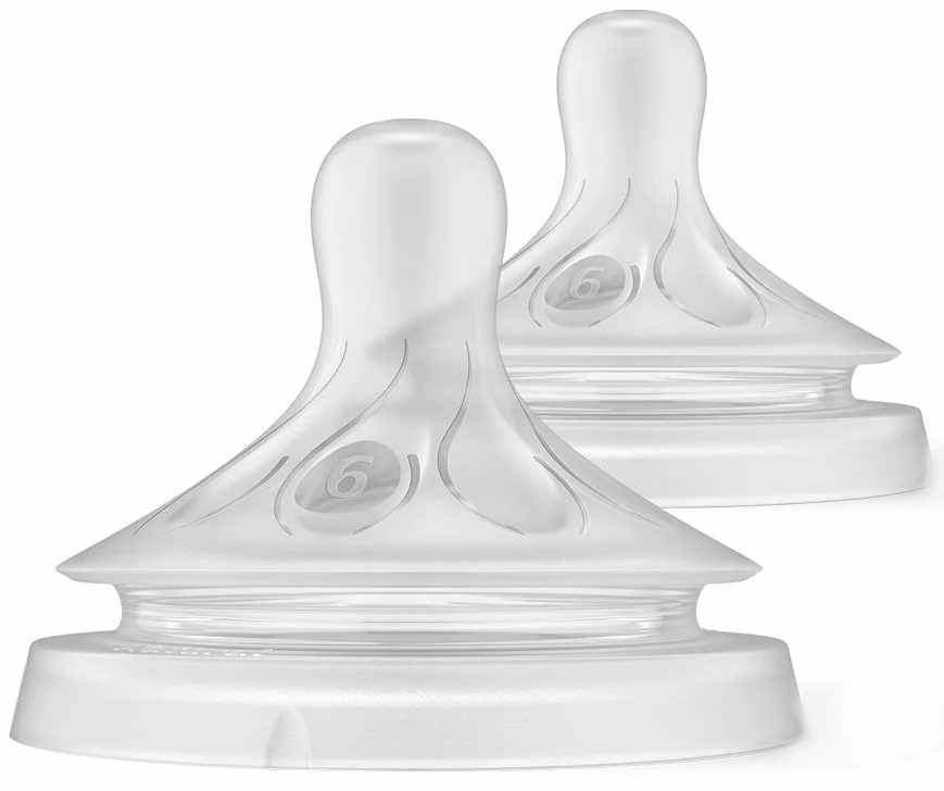 Tetina cu debit pentru hrana consistenta Natural Response, 6 luni+, 2 bucati, Philips Avent - imagine 2