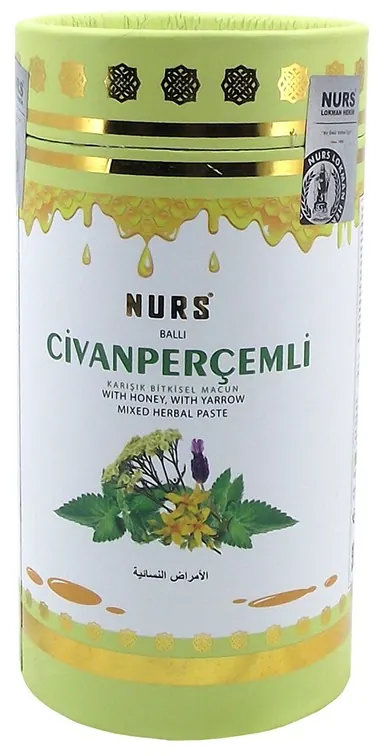 Pastă herbală cu miere de albine și coada-șoricelului, 400 g, Nurs Lokman Hekim