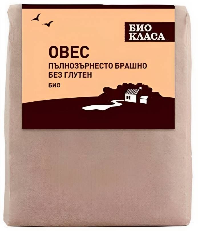 Făină de ovăz organică, integrală, 500 g, Bio Klasa