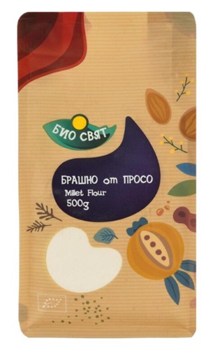 Făină bio de mei, 500 g, Biosvyat