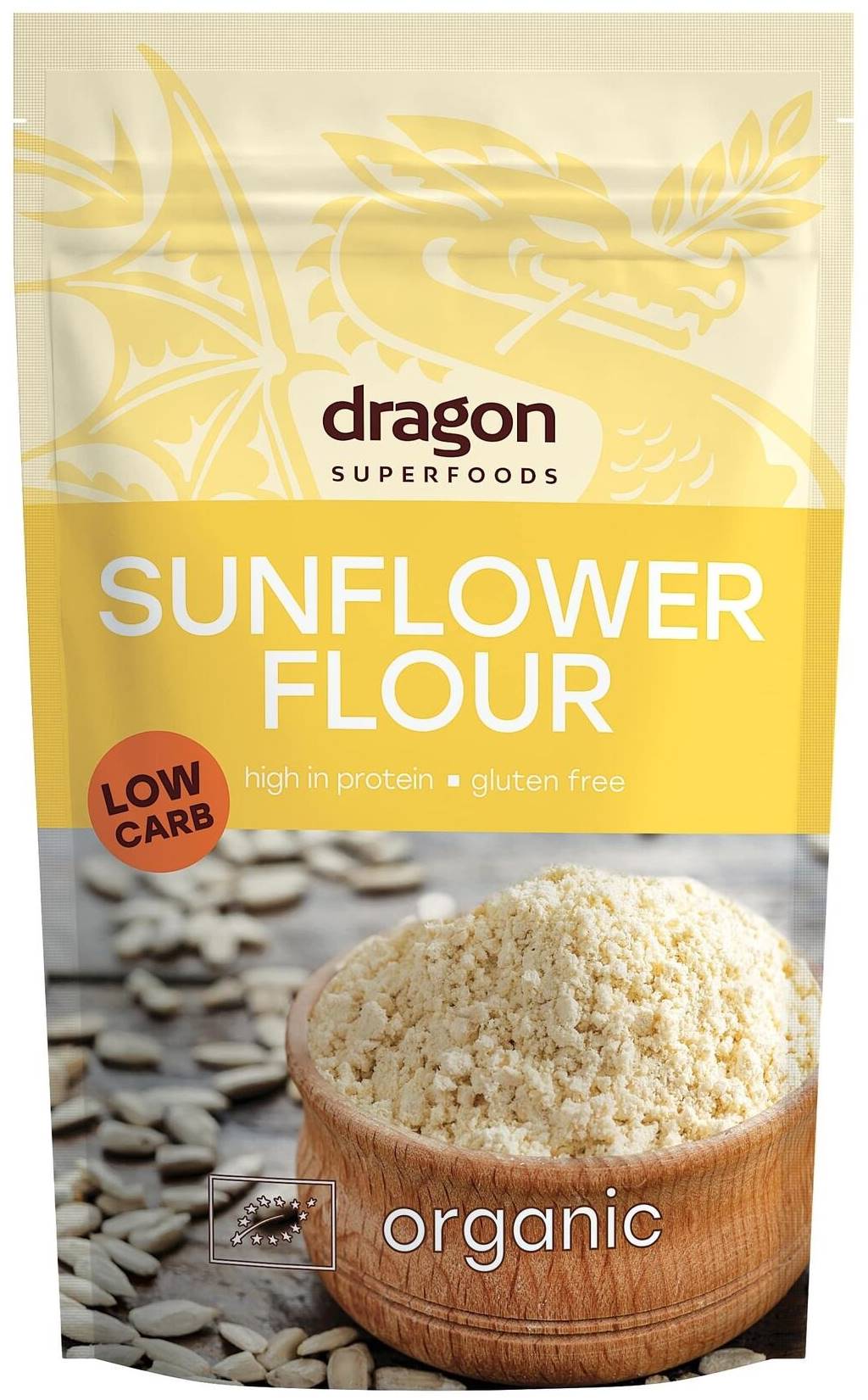 Făină organică din semințe de floarea-soarelui, 200 g, Dragon Superfoods