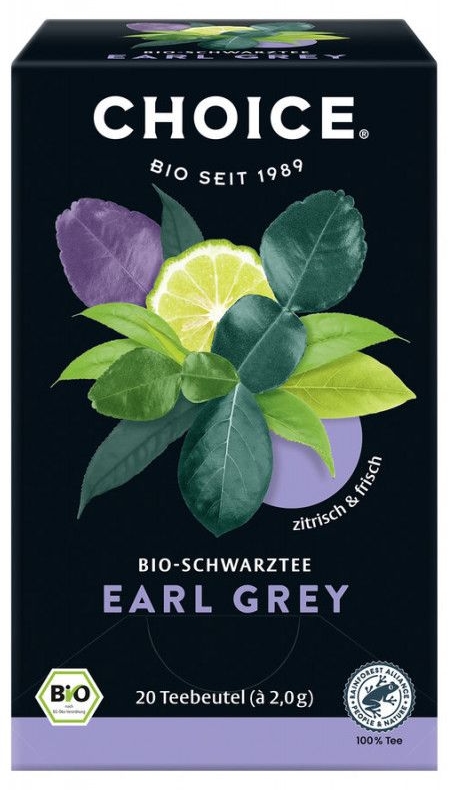 Ceai bio, Earl Gray, 20 plicuri, Choice
