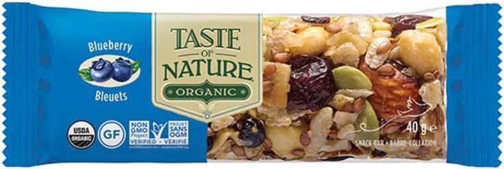 Desert organic cu afine, 40 g, Taste of Nature