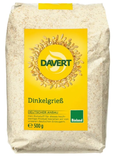 Griș de speltă organic, 500 g, Davert