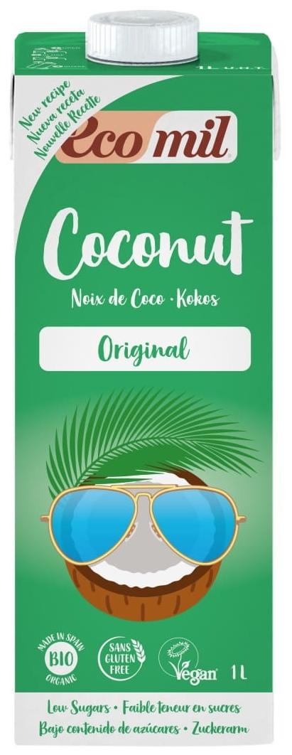 Băutură bio de cocos cu sirop de agave, 1 l, Ecomil