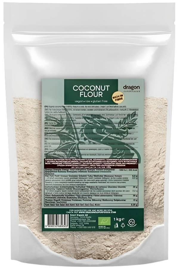Făină de cocos organică, 1 kg, Dragon Superfoods