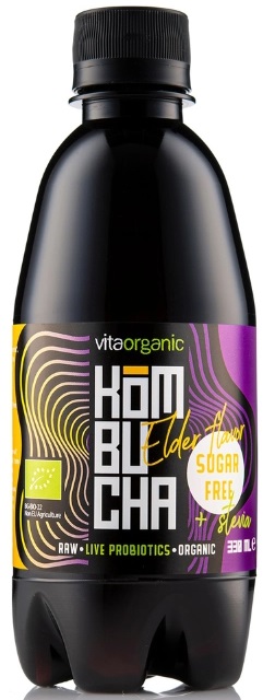Bio kombucha fără zahăr, soc, 330 ml, Vita Organic