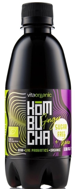 Bio kombucha fără zahăr, ghimbir, 330 ml, Vita Organic