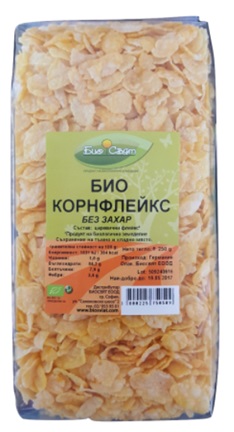 Batoane de porumb Bio, fără zahăr, 250 g, Biosvyat