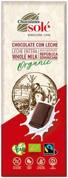 Mini Tableta Ciocolata BIO cu Lapte, 25 g, Chocolates Sole - imagine 2